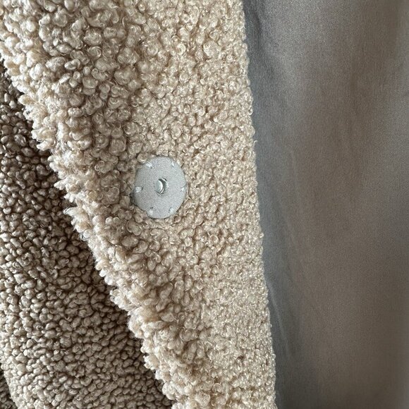 Sanctuary Snap Teddy Coat Tan Faux Fur Jacket/Coat Size Medium - Picture 4 of 8